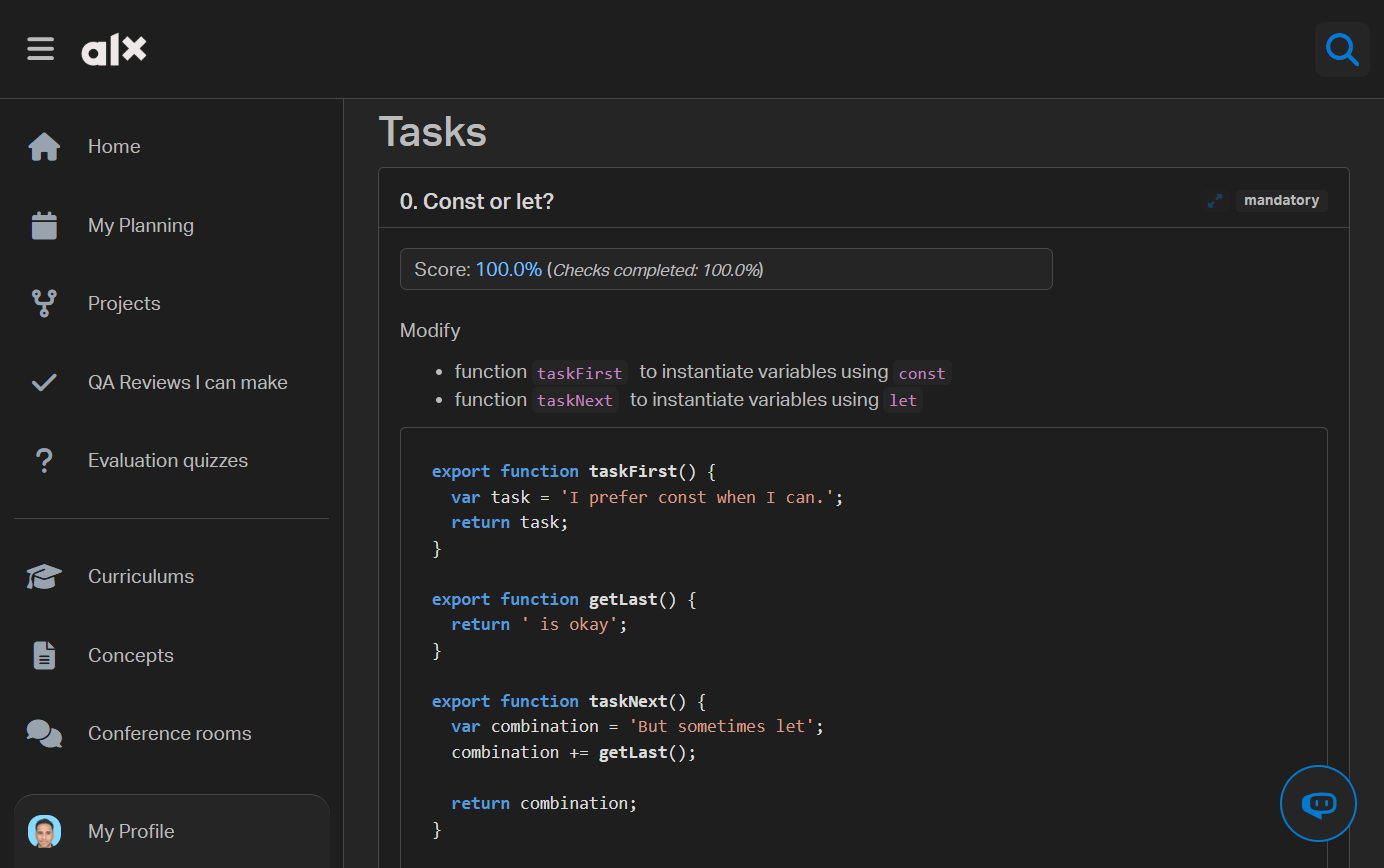 ALX Code Focus