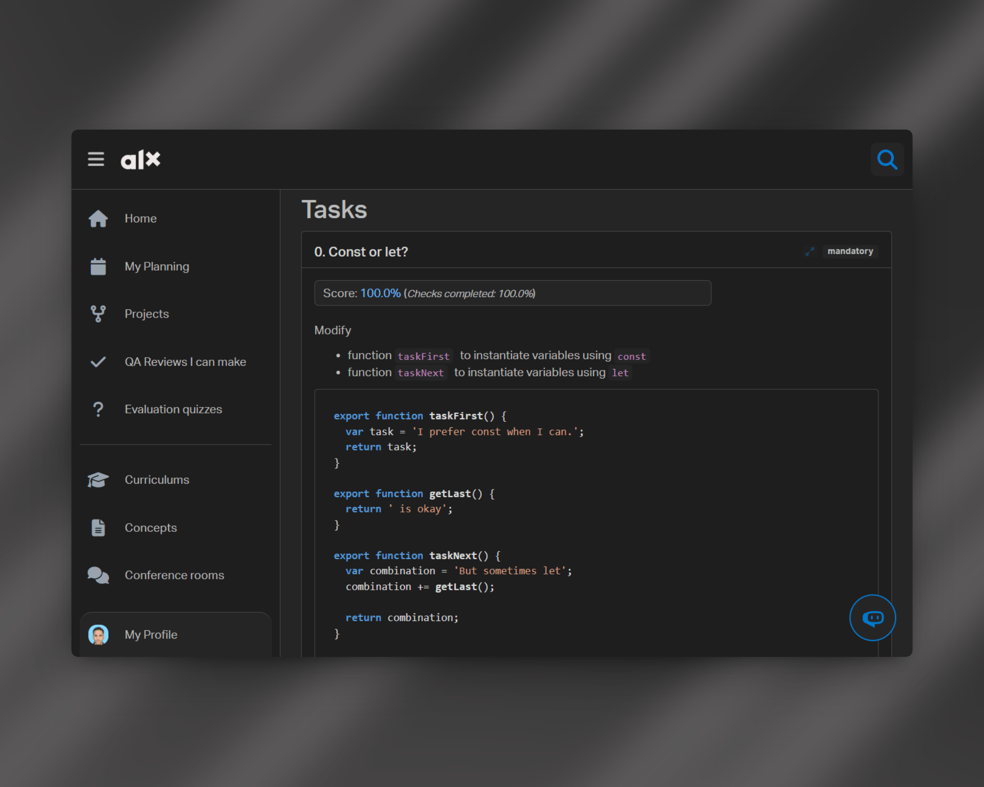 ALX Code Focus